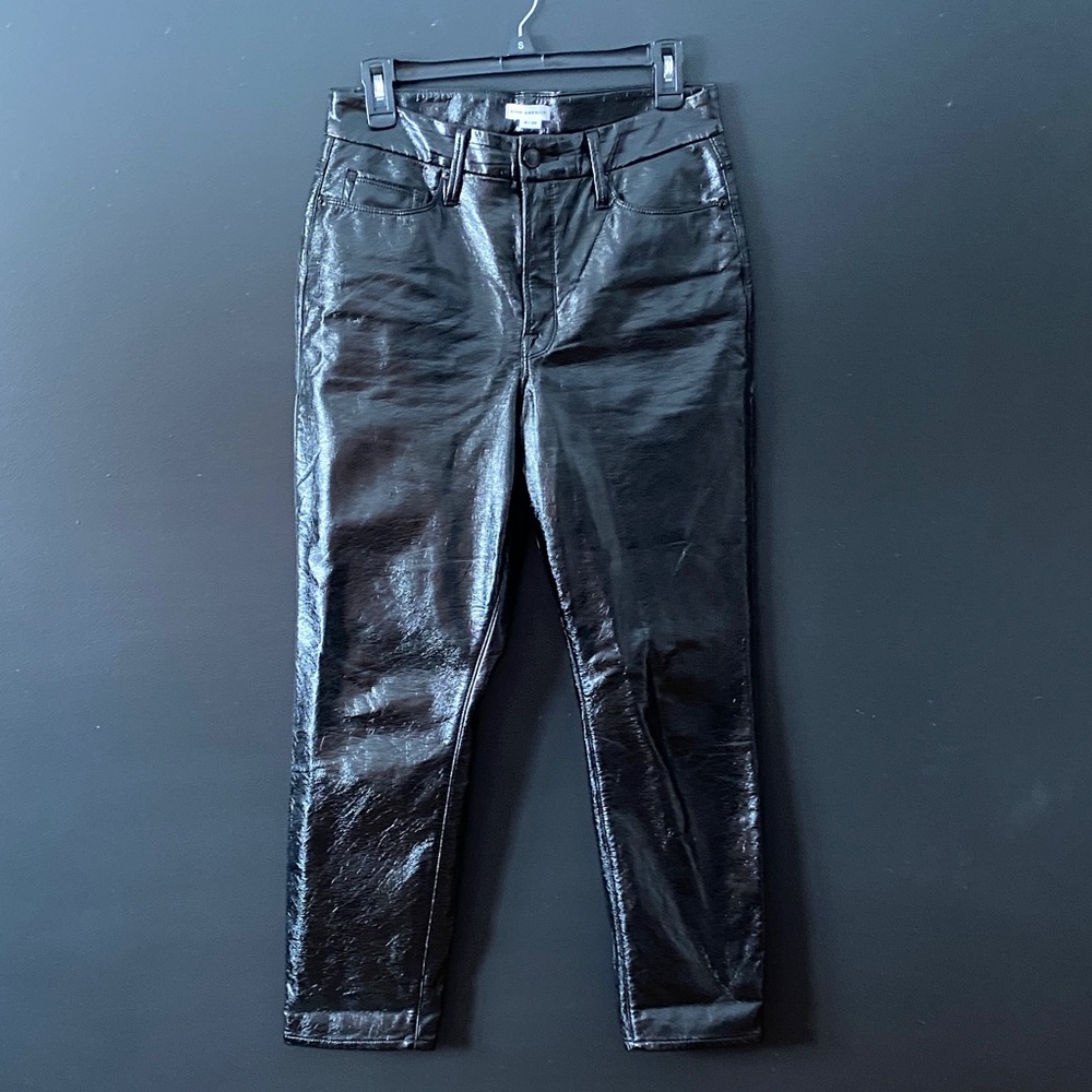 Good American Shiny Black Pants